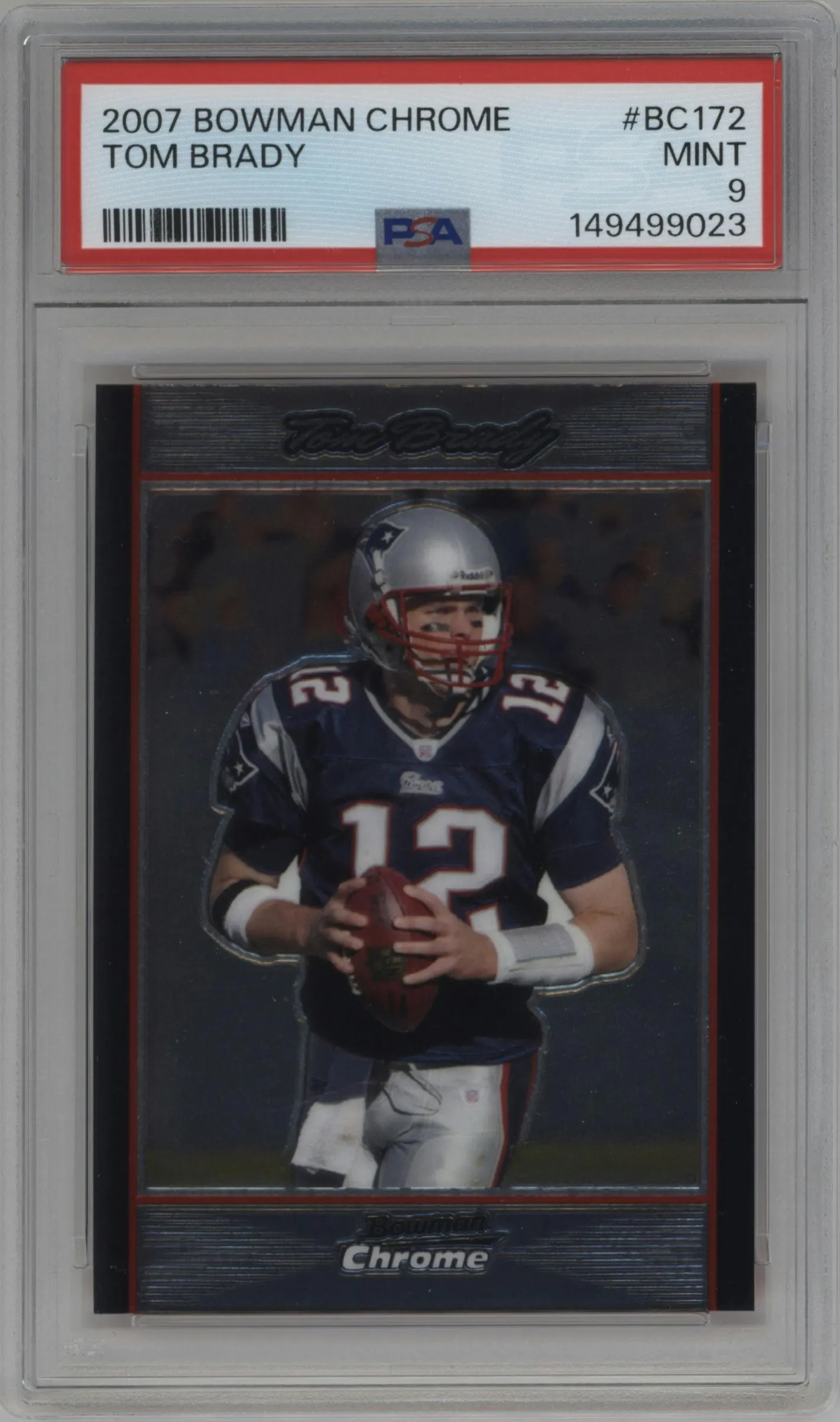 2007 Bowman Chrome Tom Brady #BC172 PSA 9
