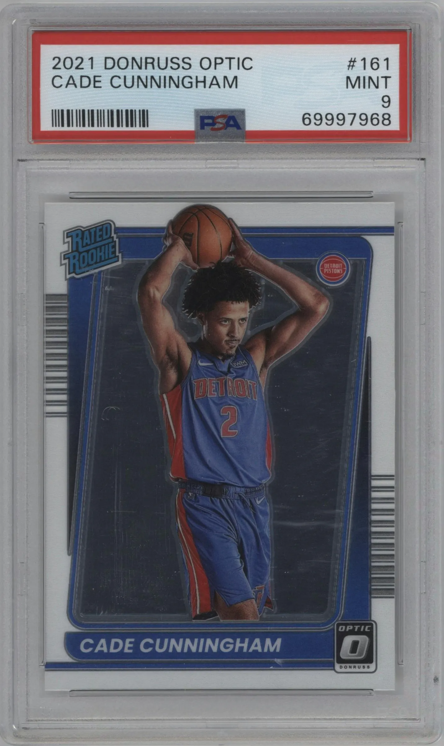 2021 Panini Donruss Optic Rated Rookie Cade Cunningham #161 PSA 9