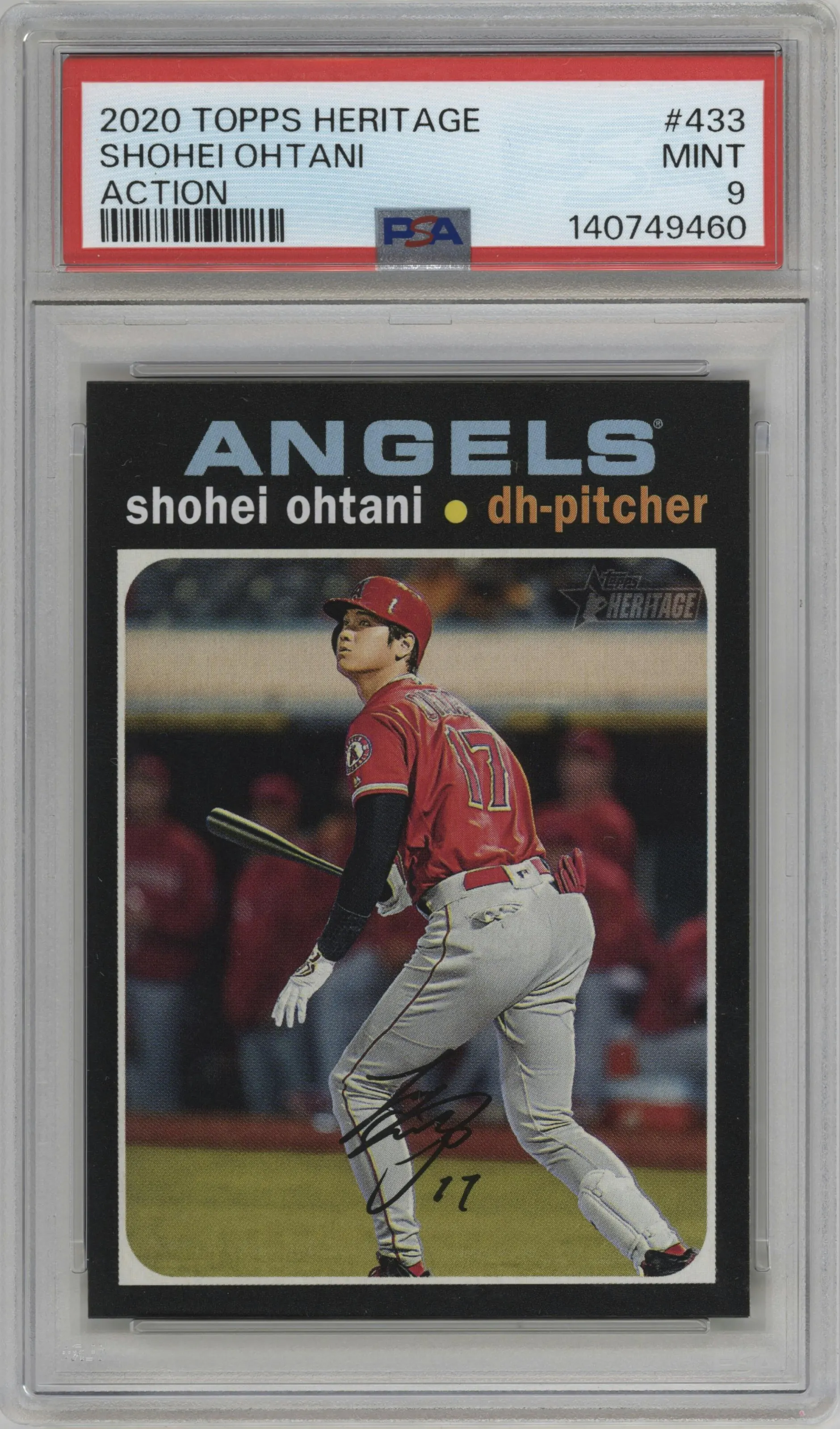 2020 Topps Heritage Variation Shohei Ohtani #433 PSA 9