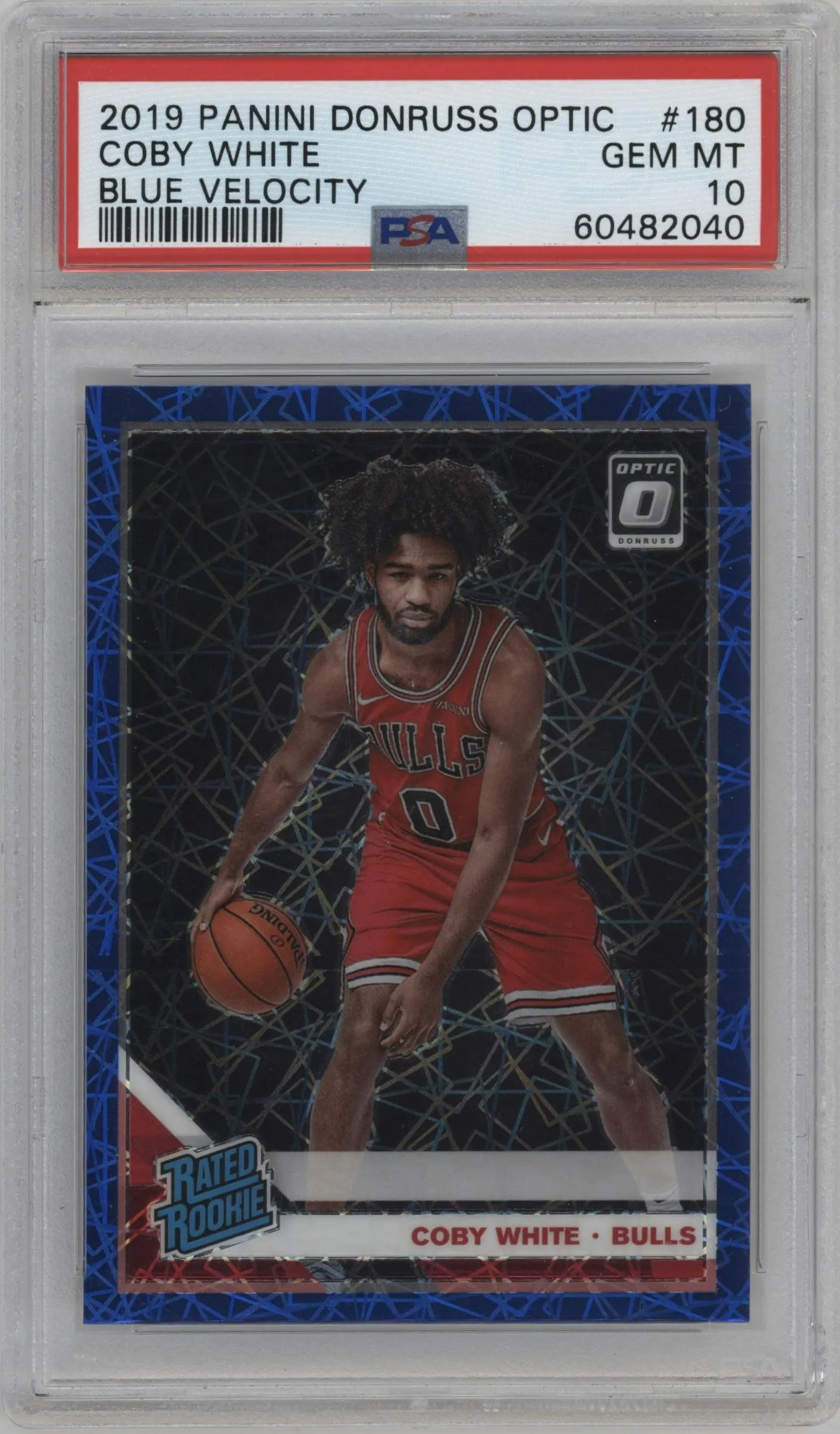 2019 Panini Donruss Optic Rated Rookie Coby White Blue Velocity #180 PSA 10
