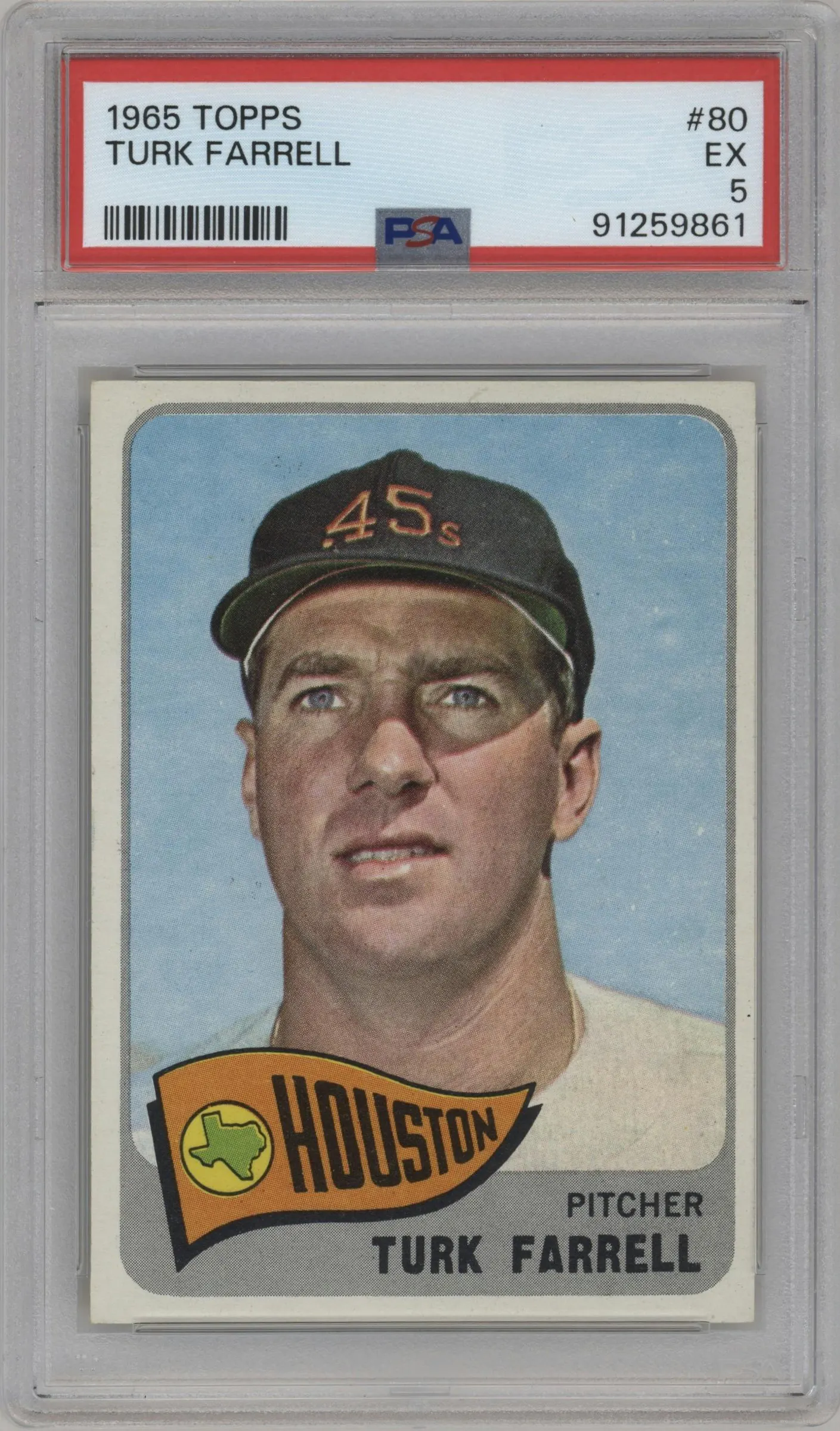 1965 Topps Turk Farrell #80 PSA 5