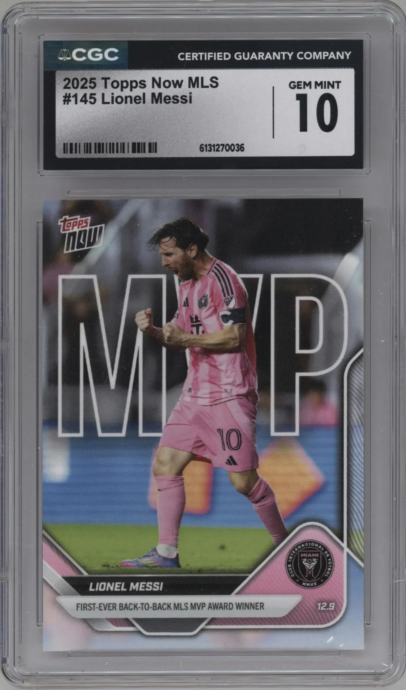 2025 Topps Now MLS Lionel Messi CGC 10