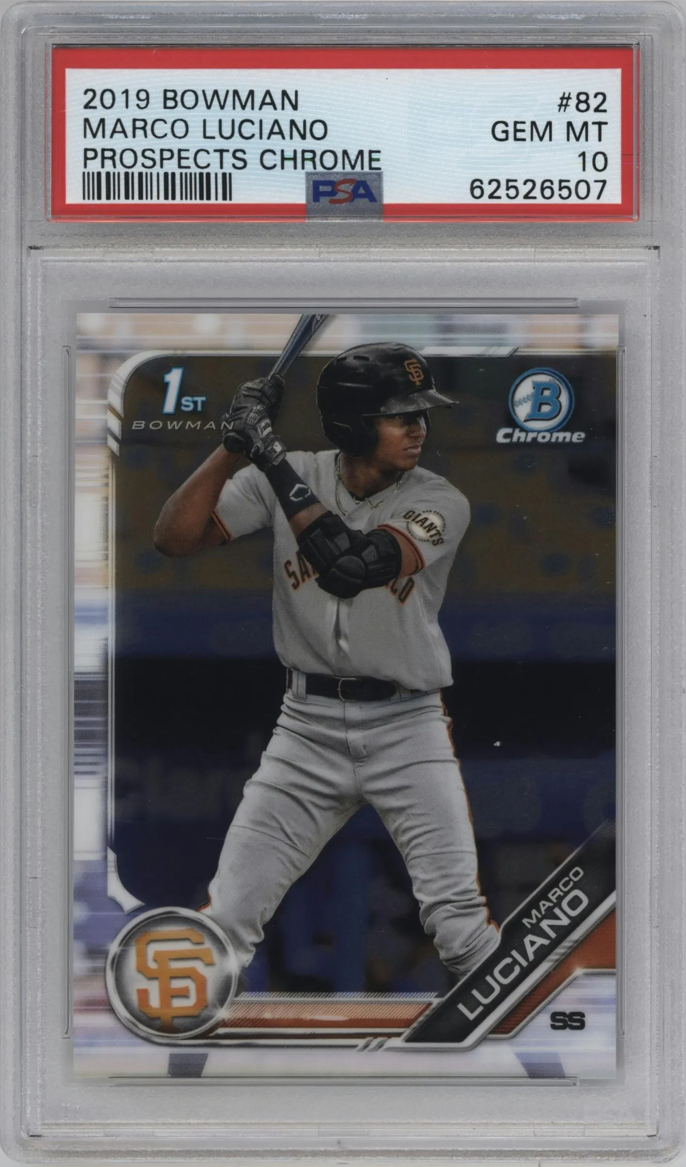 2019 Bowman Chr.Pros. Marco Luciano #BCP-82 PSA 10