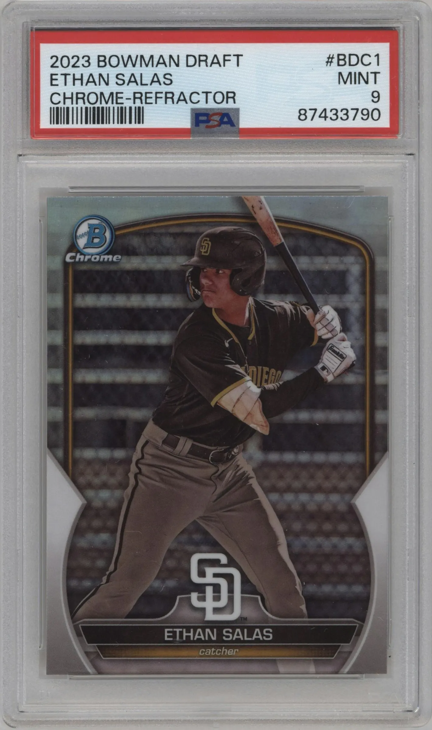 2023 Bowman Draft Chrome Ethan Salas Refractor PSA 9