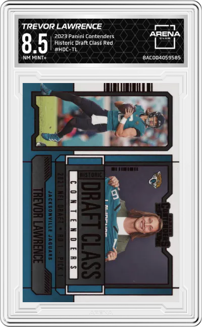 2023 Panini Contenders Historic Draft Class Trevor Lawrence Red #HDC-TL ARENA CLUB 8.5