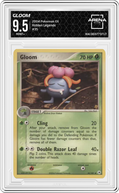 2004 Pokemon EX Hidden Legends Gloom ARENA CLUB 9.5