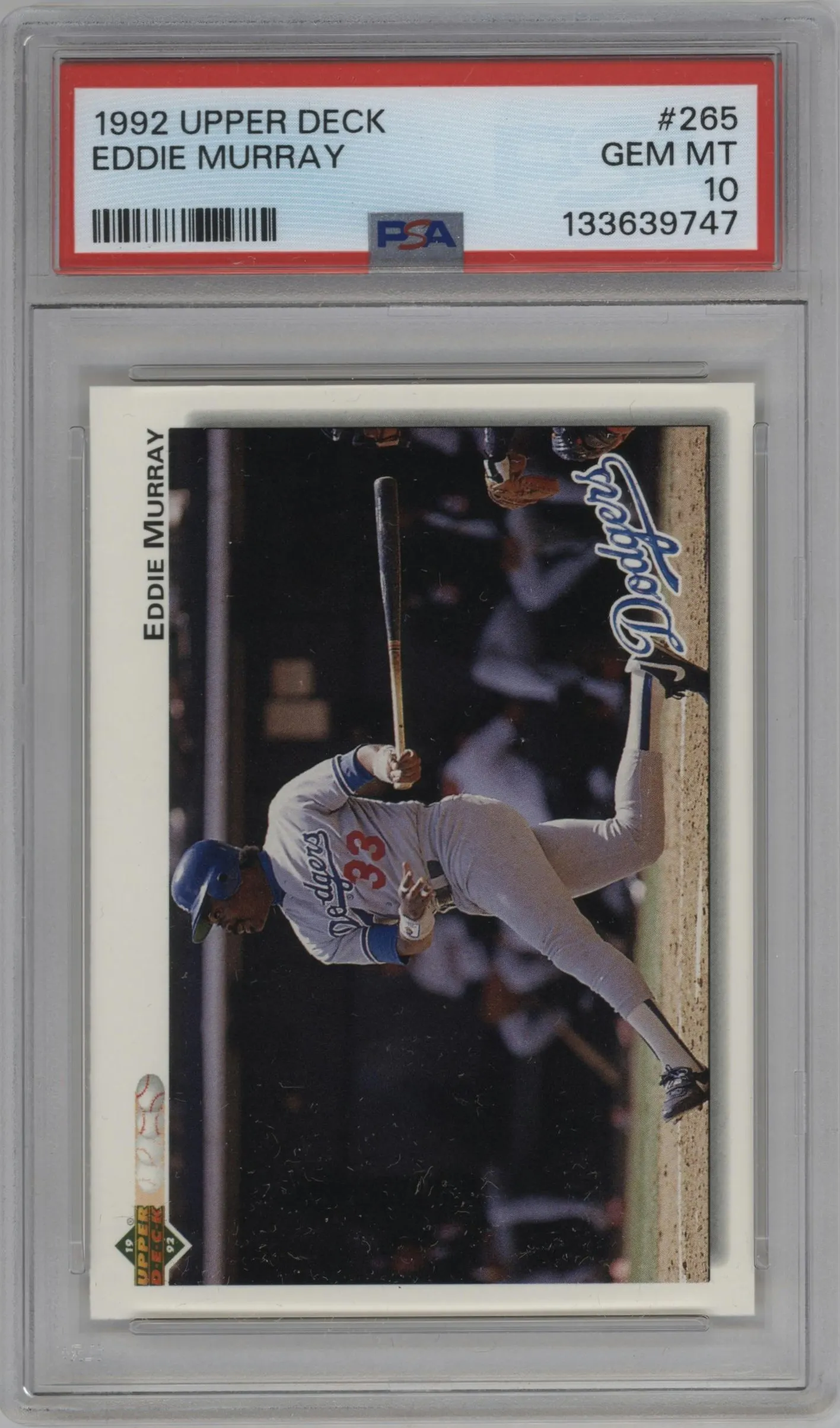 1992 Upper Deck Eddie Murray PSA 10