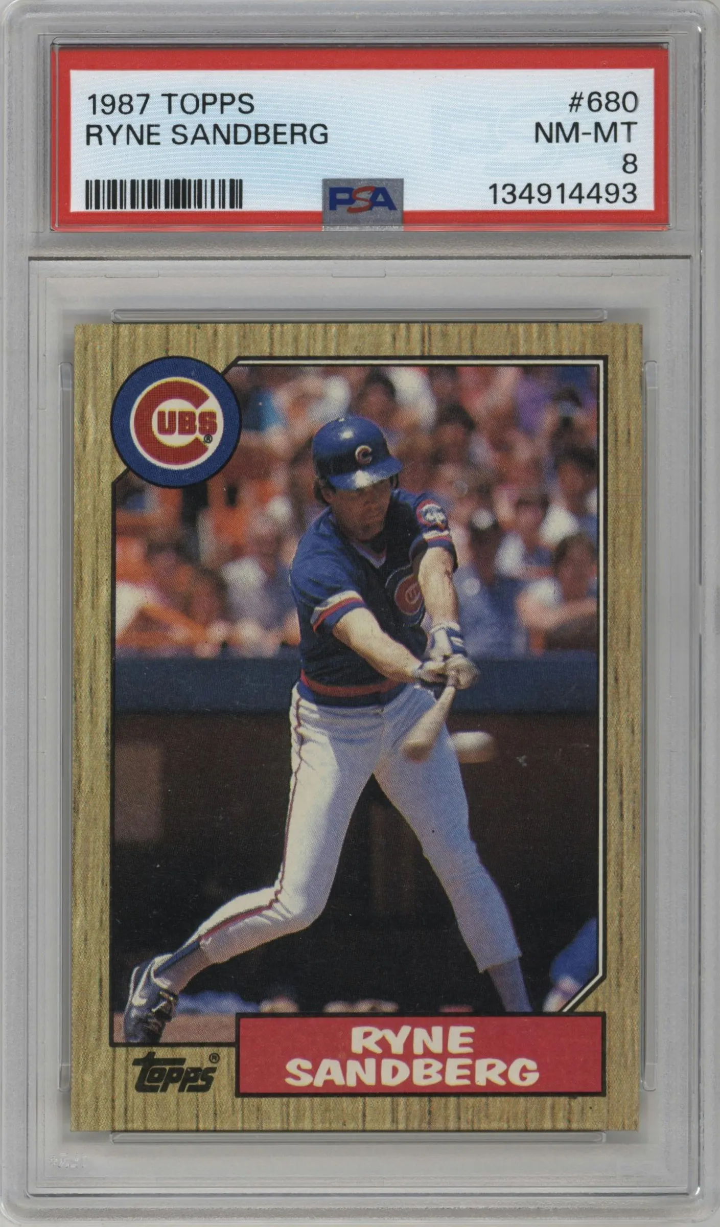 1987 Topps Ryne Sandberg #680 PSA 8