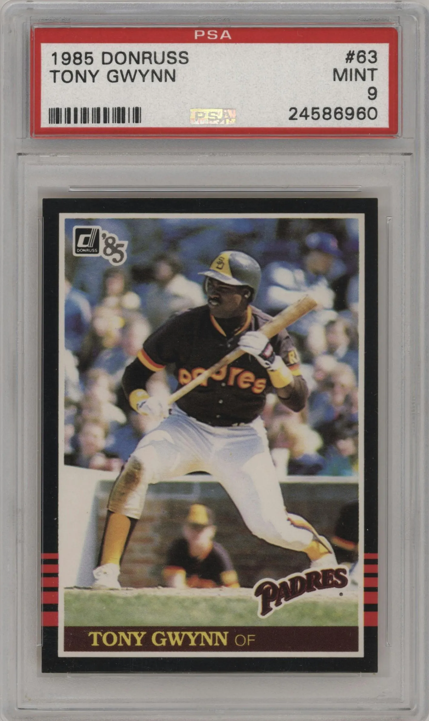 1985 Donruss Tony Gwynn #63 PSA 9