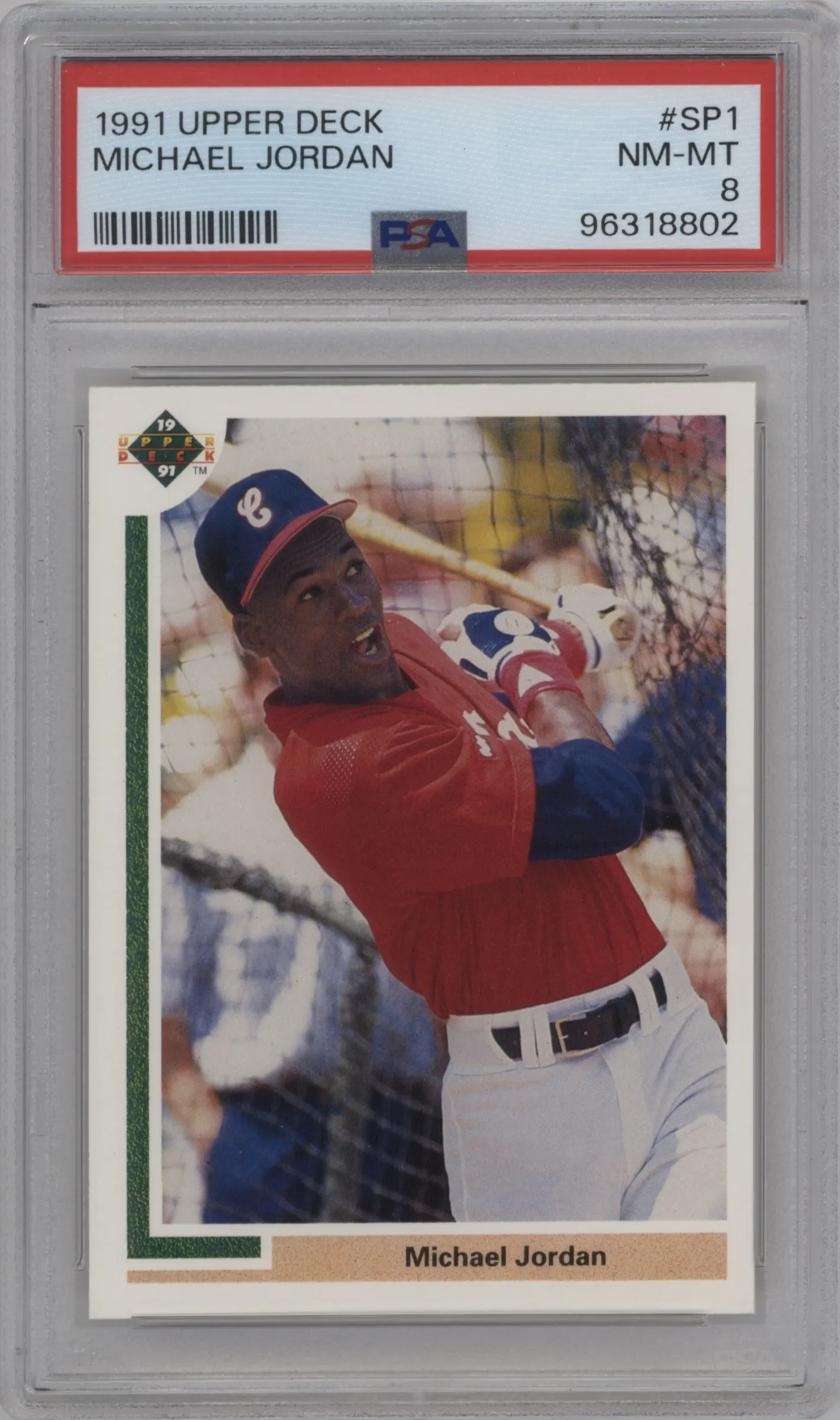 1991 Upper Deck SP Michael Jordan #SP1 PSA 8