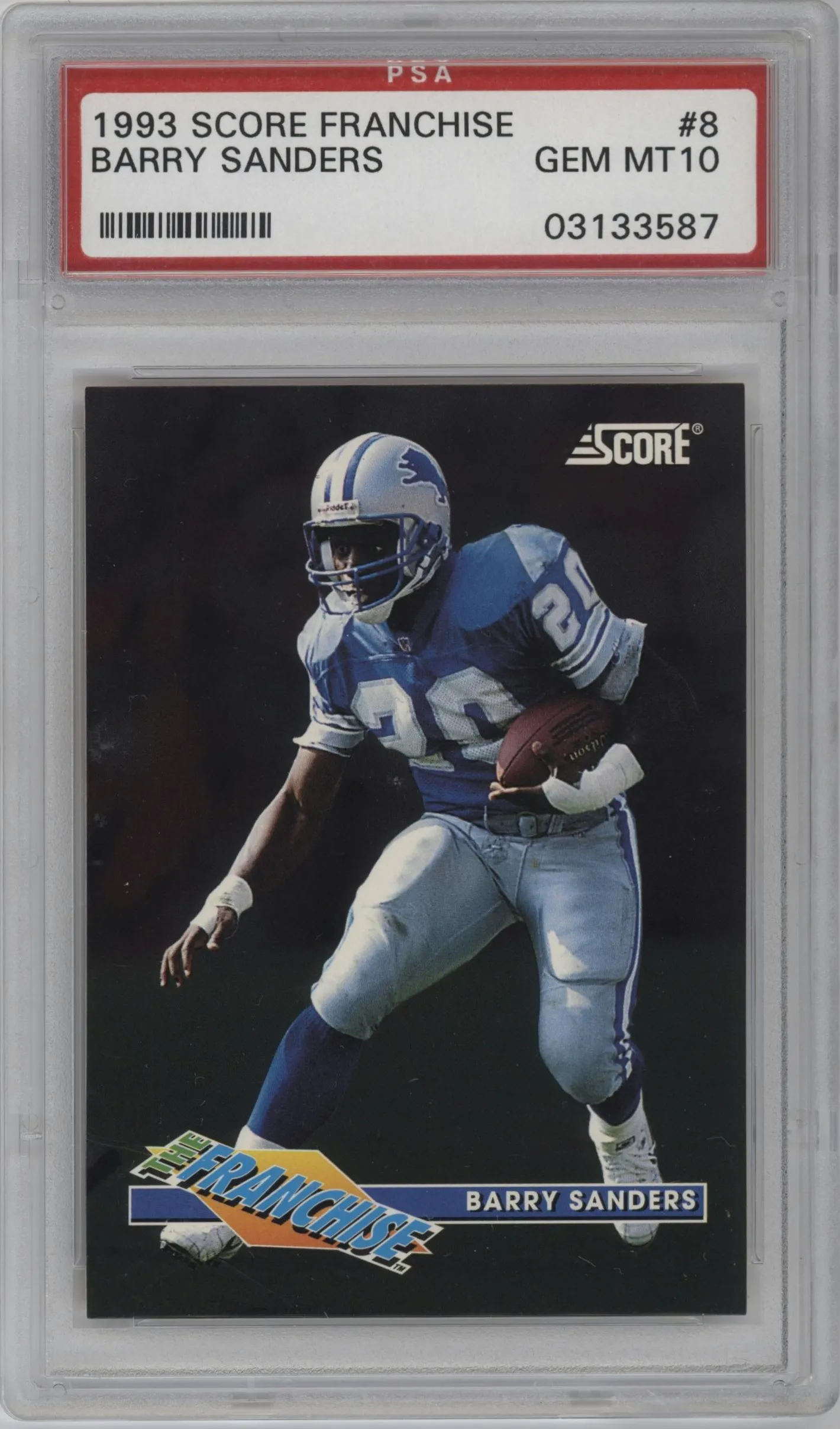 1993 Score The Franchise Barry Sanders #8 PSA 10