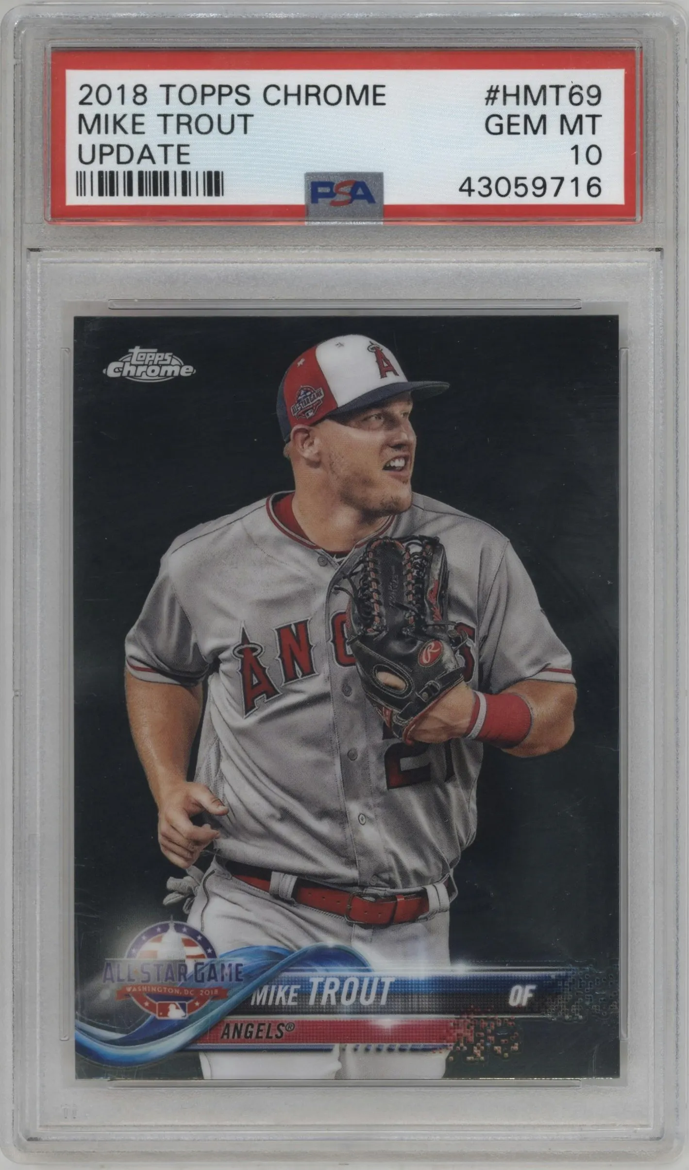2018 Topps Chrome Update Mike Trout #HMT69 PSA 10