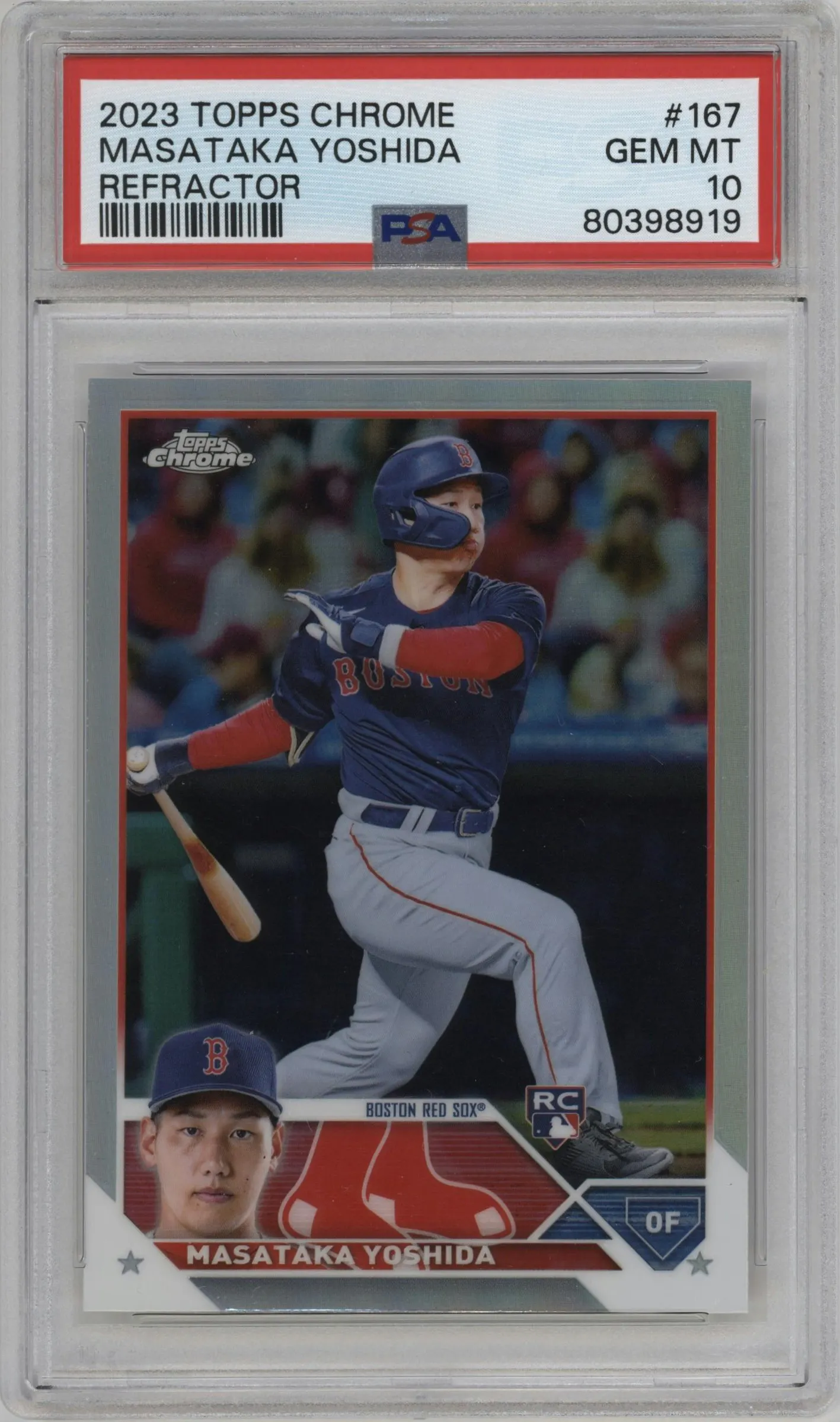 2023 Topps Chrome Masataka Yoshida Refractor #167 PSA 10