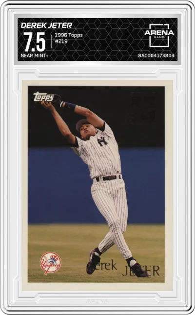 1996 Topps Derek Jeter #219 ARENA CLUB 7.5