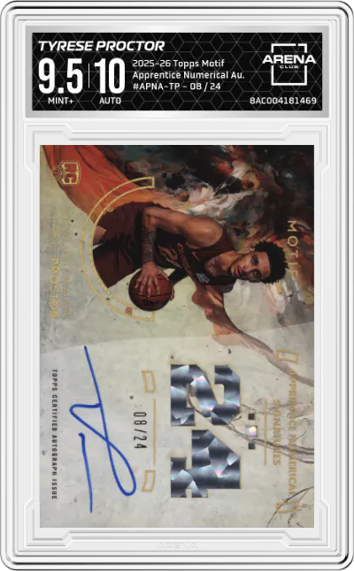 2025 Topps Motif Apprentice Numerical Au. Tyrese Proctor #APNA-TP ARENA CLUB 9.5