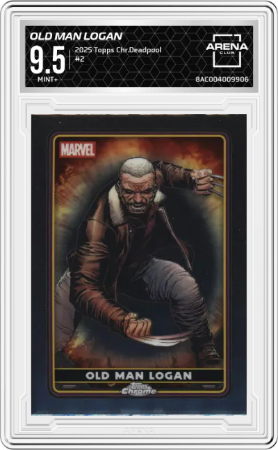 2025 Topps Chrome Deadpool Old Man Logan #2 ARENA CLUB 9.5