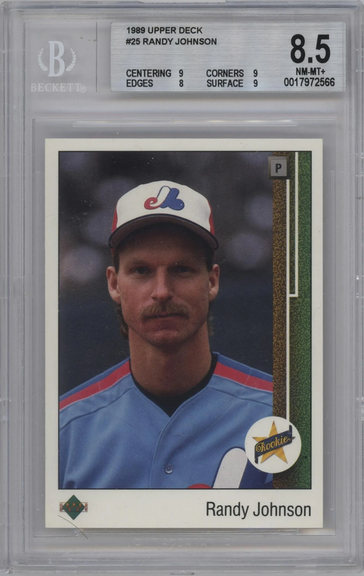 1989 Upper Deck Randy Johnson #25 BGS 8.5