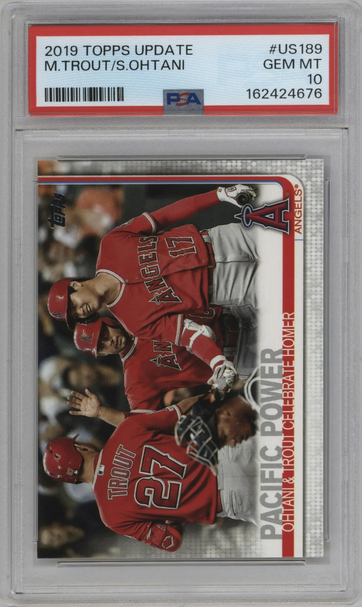 2019 Topps Update Mike Trout/Shohei Ohtani #US189 PSA 10