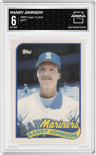 1989 Topps Traded Randy Johnson #57T ARENA CLUB 6