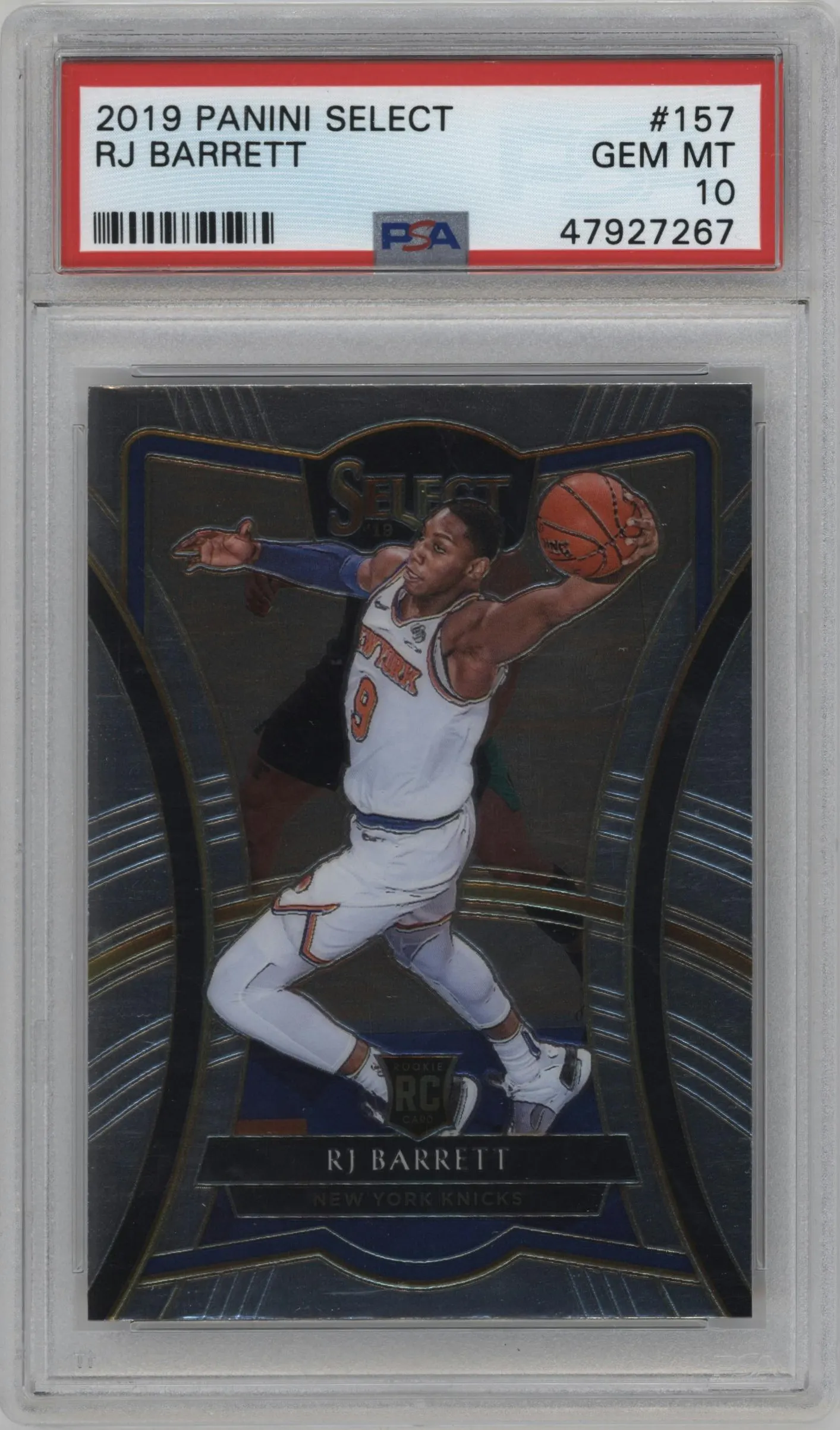 2019 Panini Select Pre.Lvl. RJ Barrett #157 PSA 10