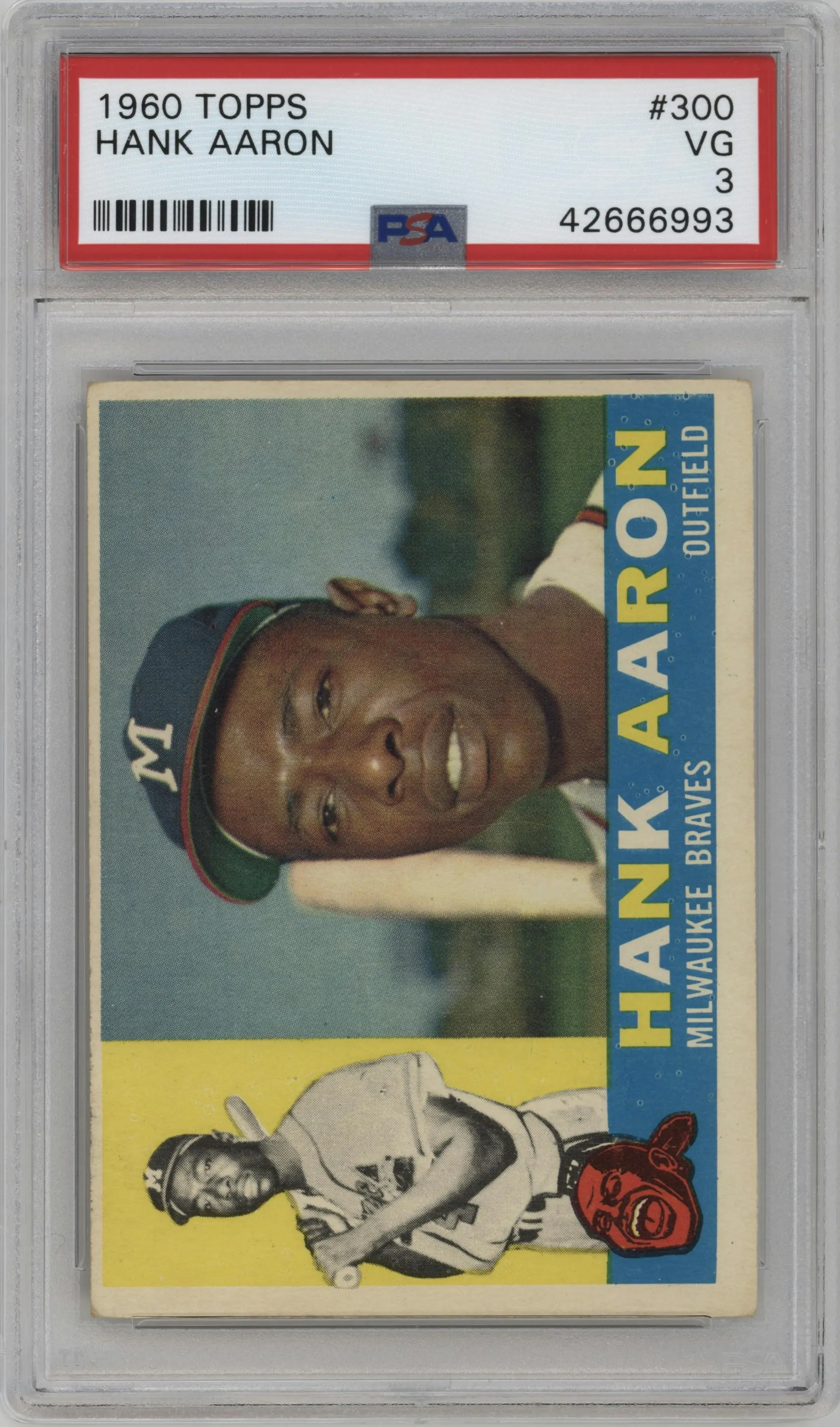 1960 Topps Hank Aaron PSA VERY GOOD 3 #300 PSA 3