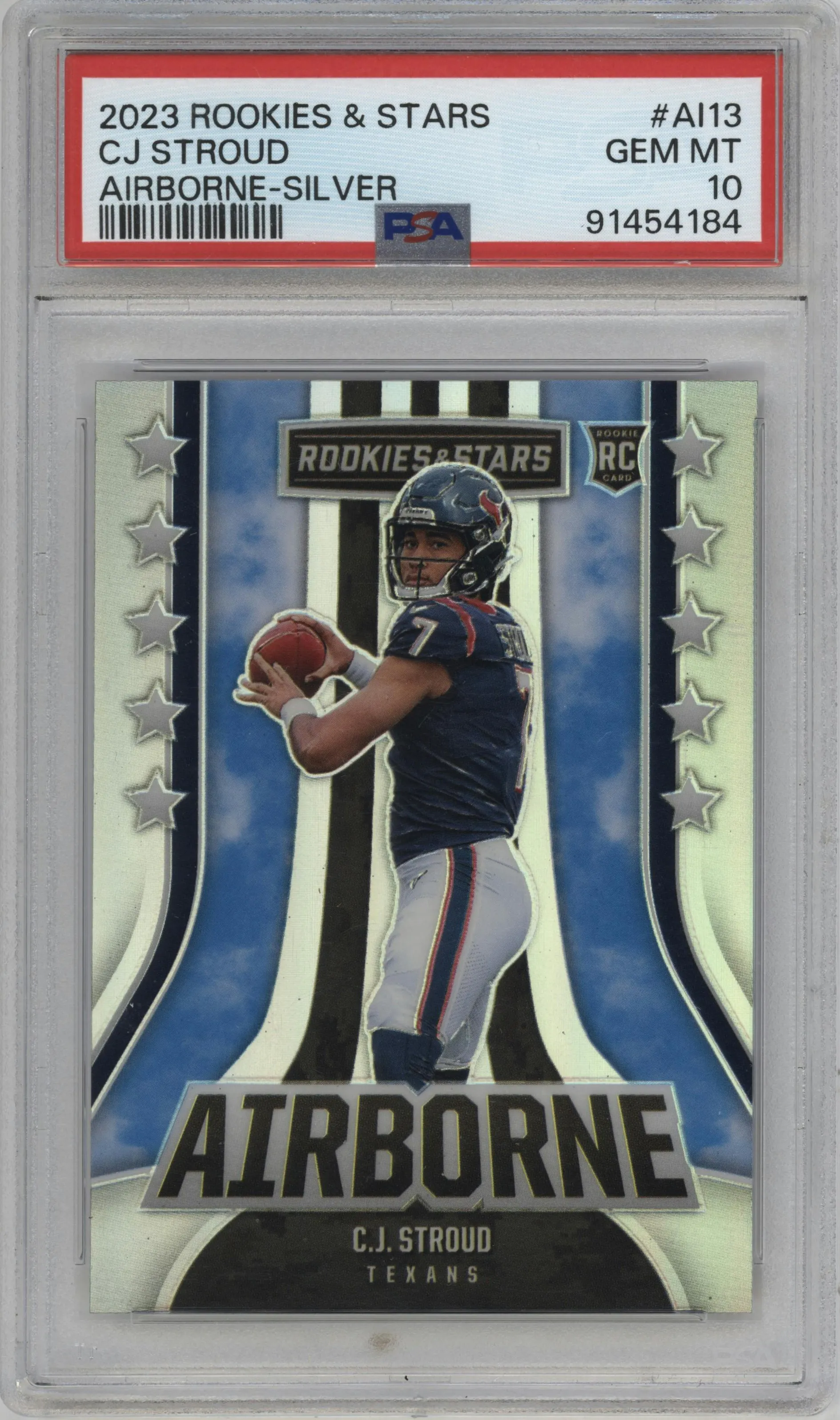 2023 Panini Rookies & Stars Airborne C.J. Stroud Silver #AI-13 PSA 10