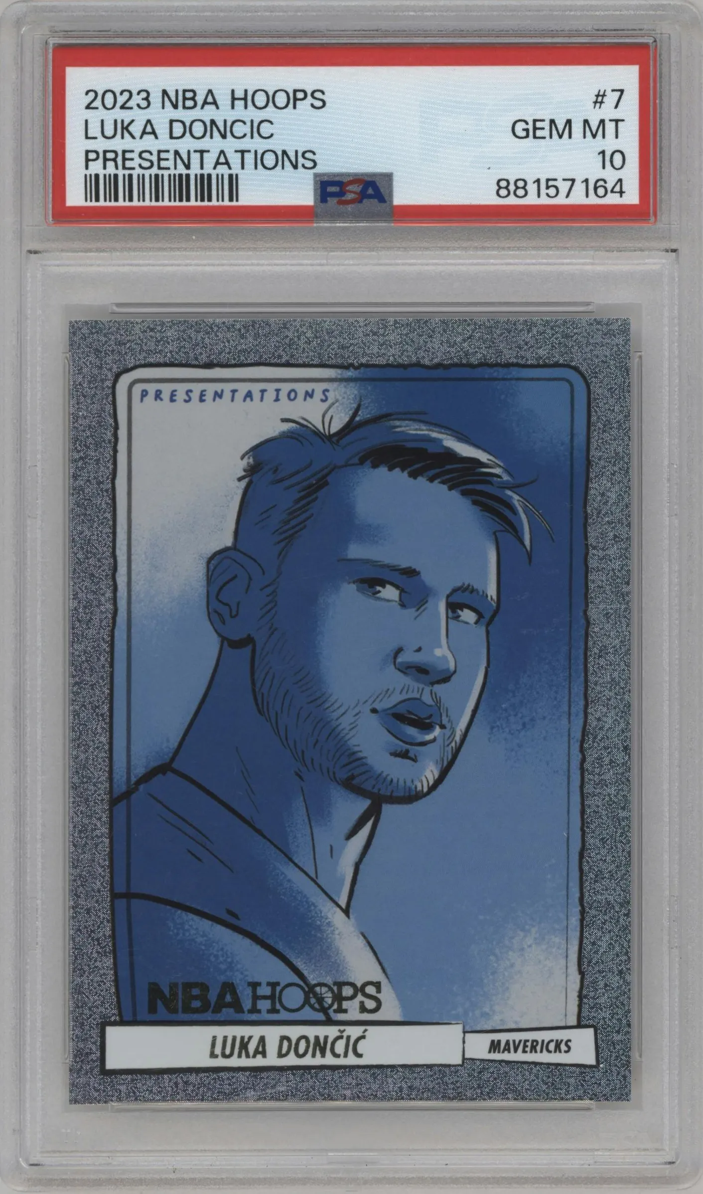 2023 Panini NBA Hoops Presentations Luka Doncic #7 PSA 10