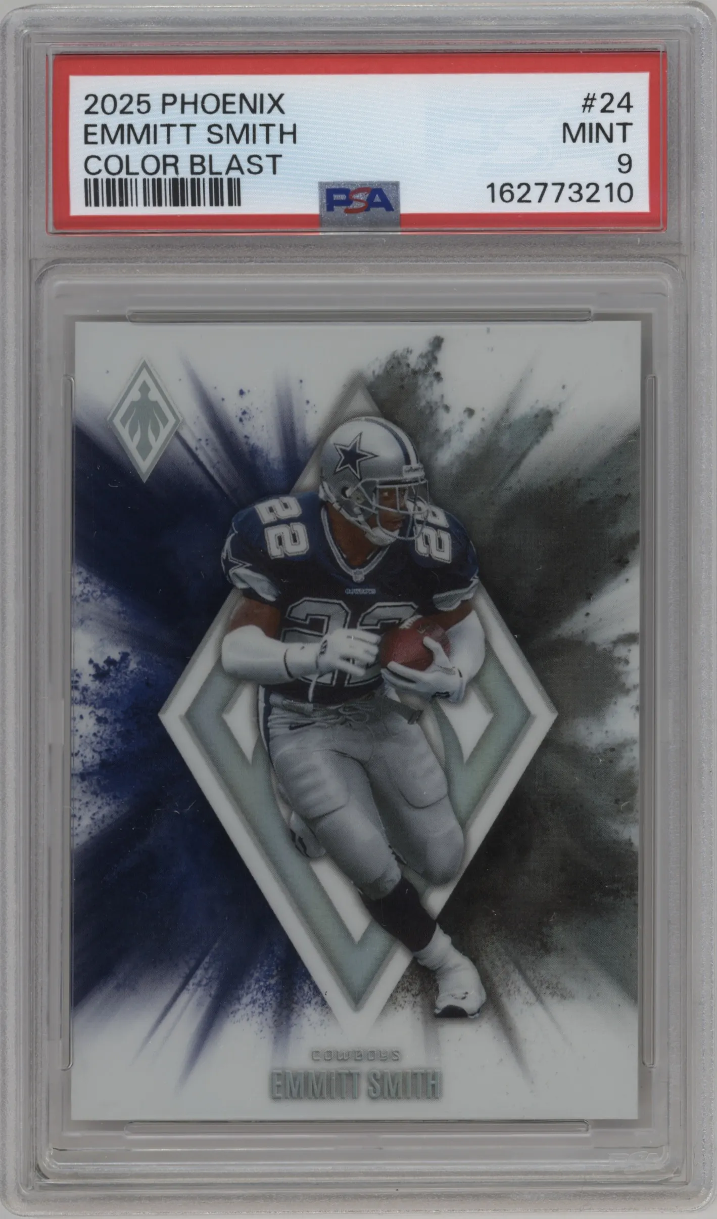 2025 Panini Phoenix Color Blast Emmitt Smith PSA 9