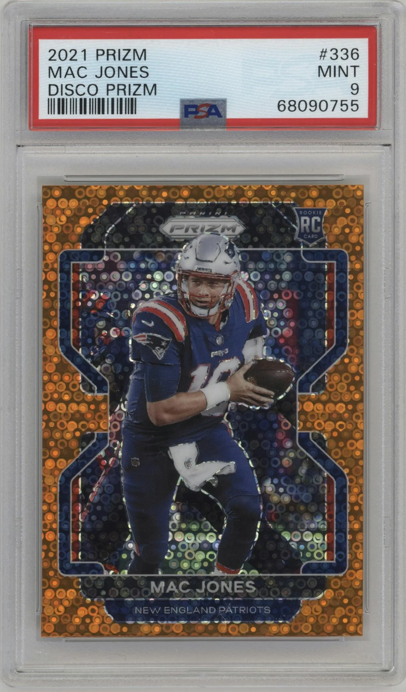 2021 Panini Prizm Mac Jones Disco #336 PSA 9