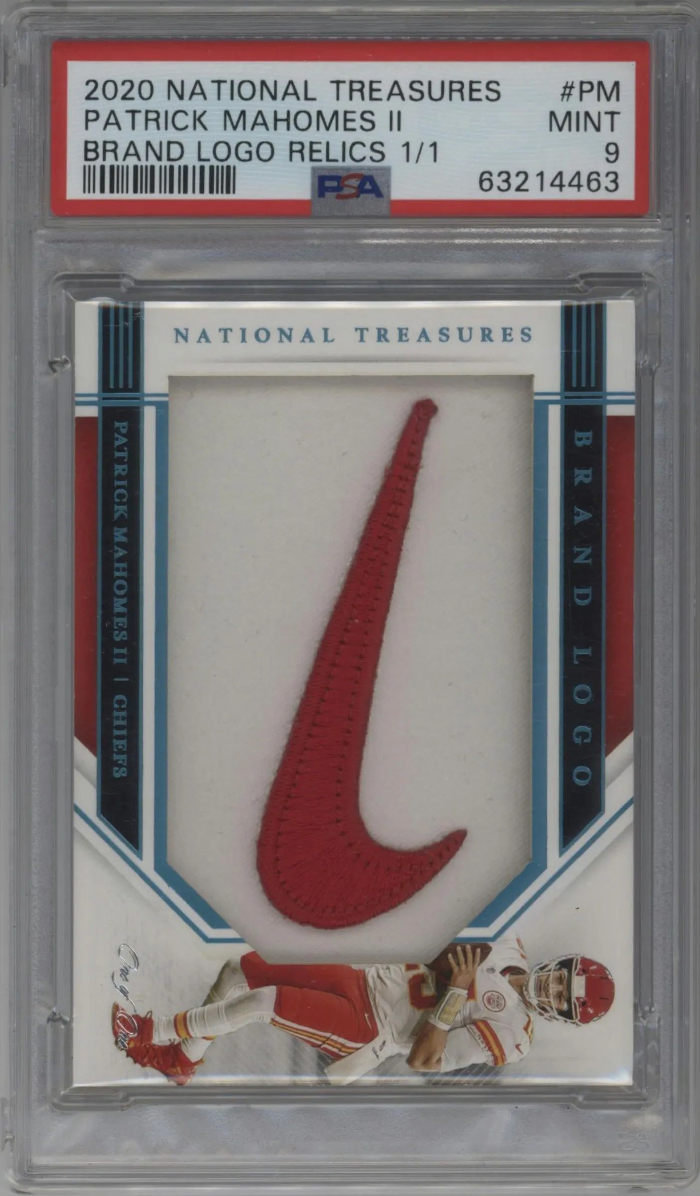 2020 Panini National Treasures Brand Logo Patrick Mahomes II #BL-PM PSA 9