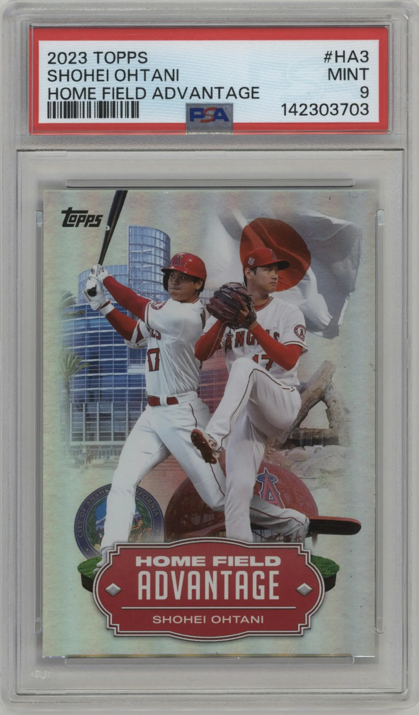 2023 Topps Series 1 Home Field Adv. Shohei Ohtani #HA-3 PSA 9