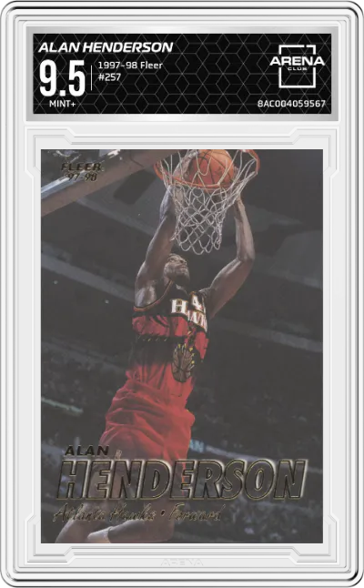 1997 Fleer Alan Henderson #257 ARENA CLUB 9.5