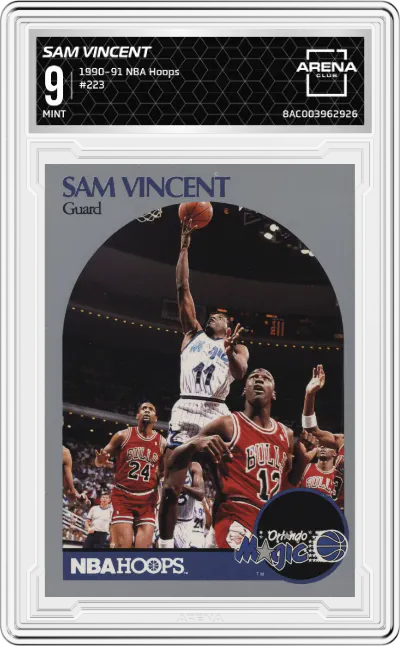 1990 NBA Hoops Sam Vincent #223 ARENA CLUB 9