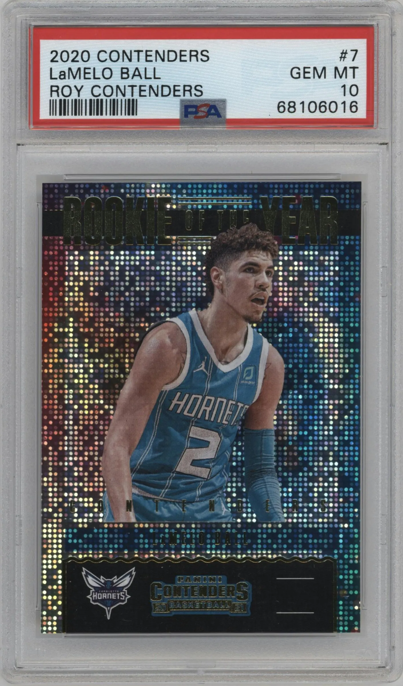 2020 Panini Contenders ROTY Contenders LaMelo Ball #7 PSA 10