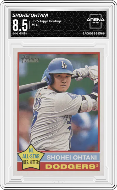 2025 Topps Heritage Shohei Ohtani #148 ARENA CLUB 8.5