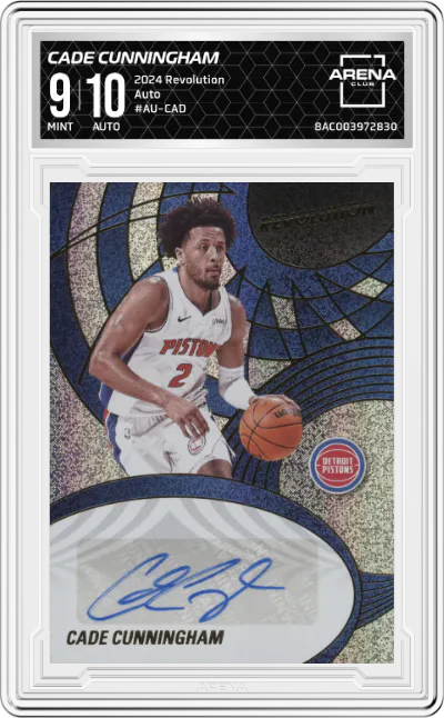 2024 Panini Revolution Auto Cade Cunningham #AU-CAD ARENA CLUB 9