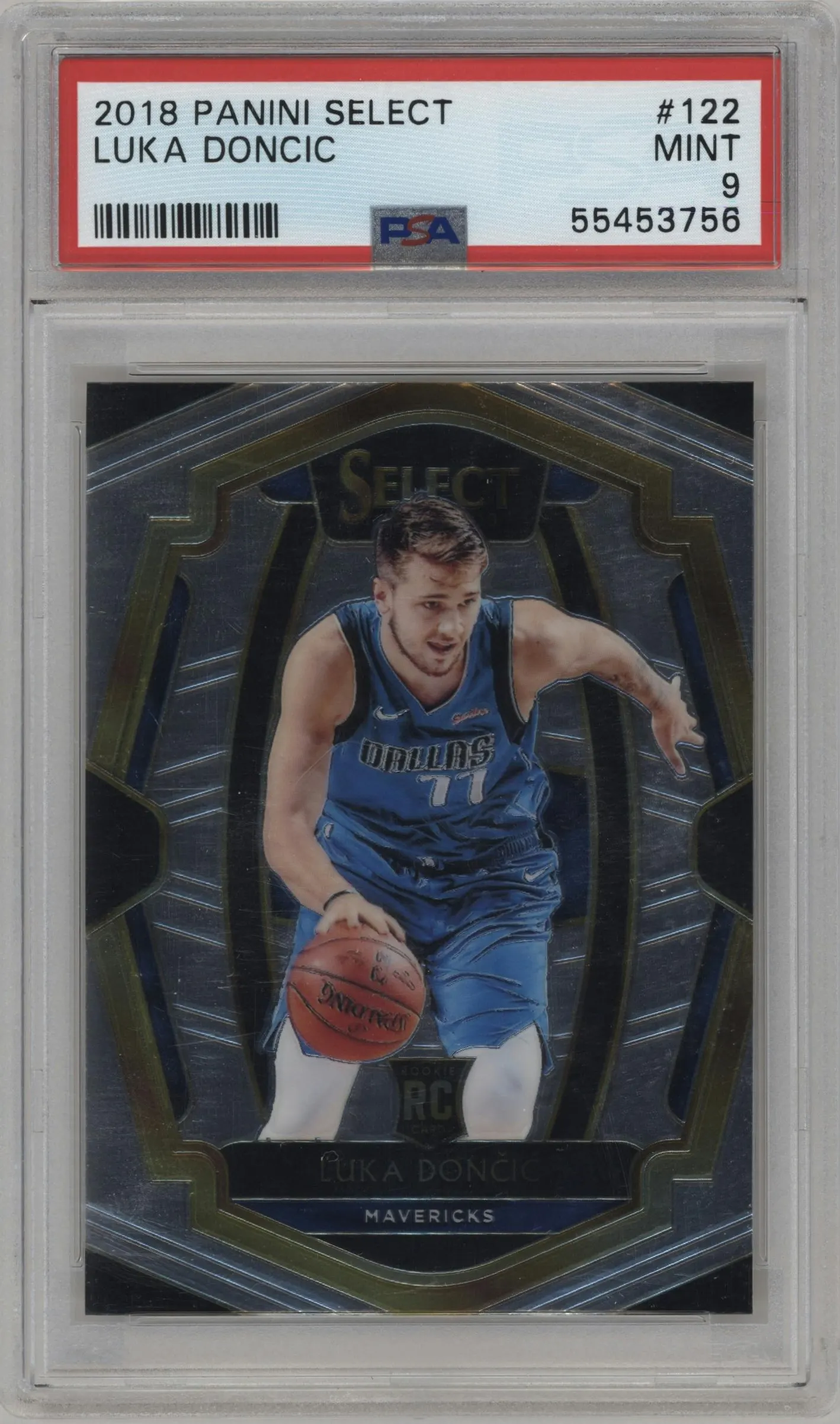 2018 Panini Select Pre.Lvl. Luka Doncic #122 PSA 9