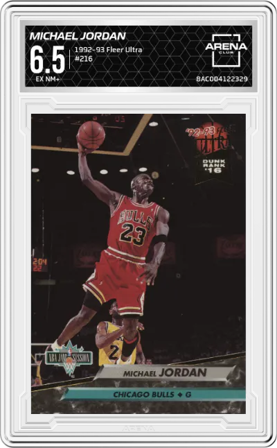 1992 Fleer Ultra Michael Jordan #216 ARENA CLUB 6.5