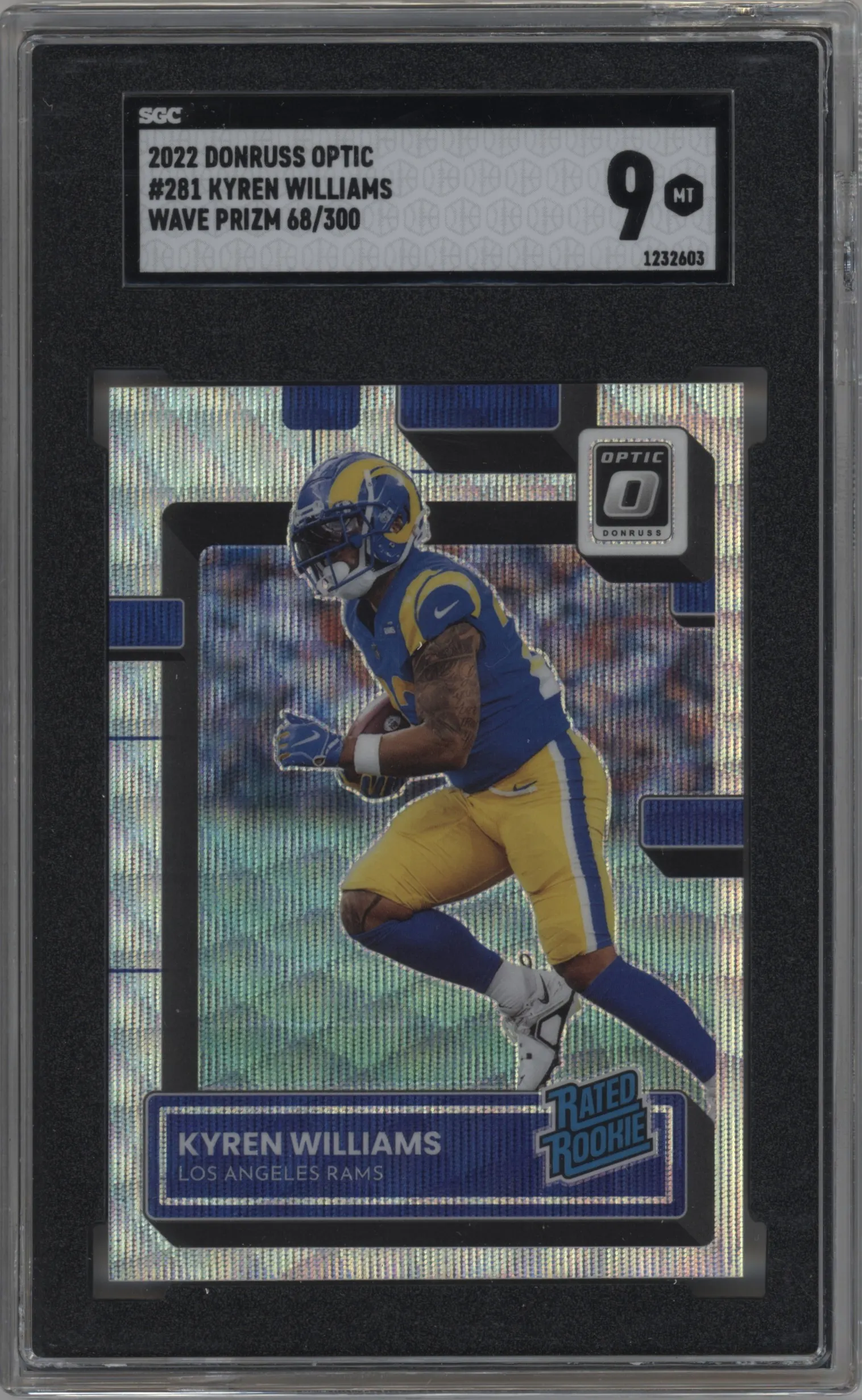 2022 Panini Donruss Optic Rated Rookie Kyren Williams Wave SGC 9