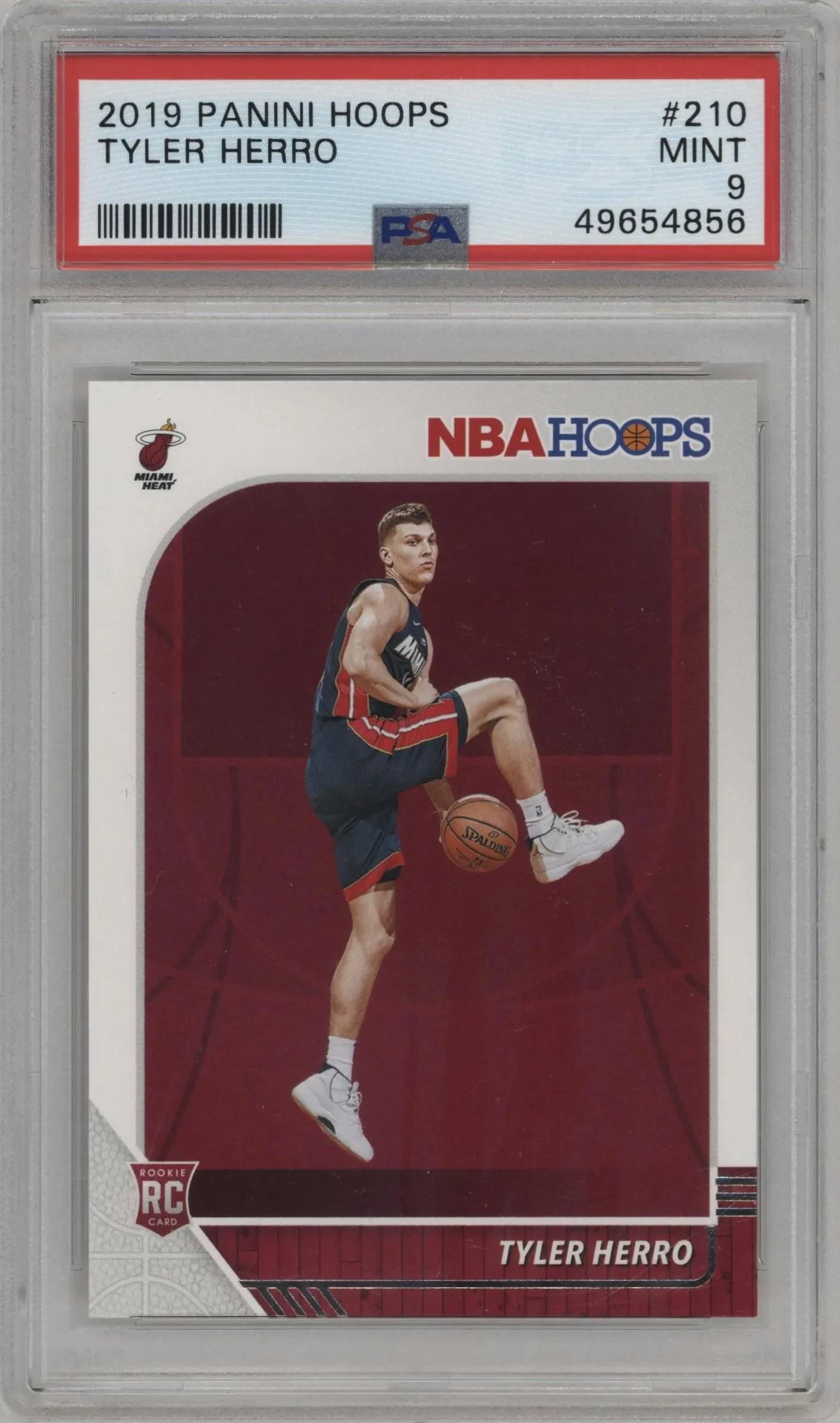 2019 Panini NBA Hoops Tyler Herro #210 PSA 9