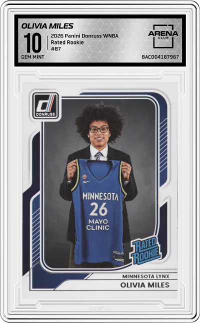 2026 Panini Donruss WNBA Rated Rookie Olivia Miles #87 ARENA CLUB 10