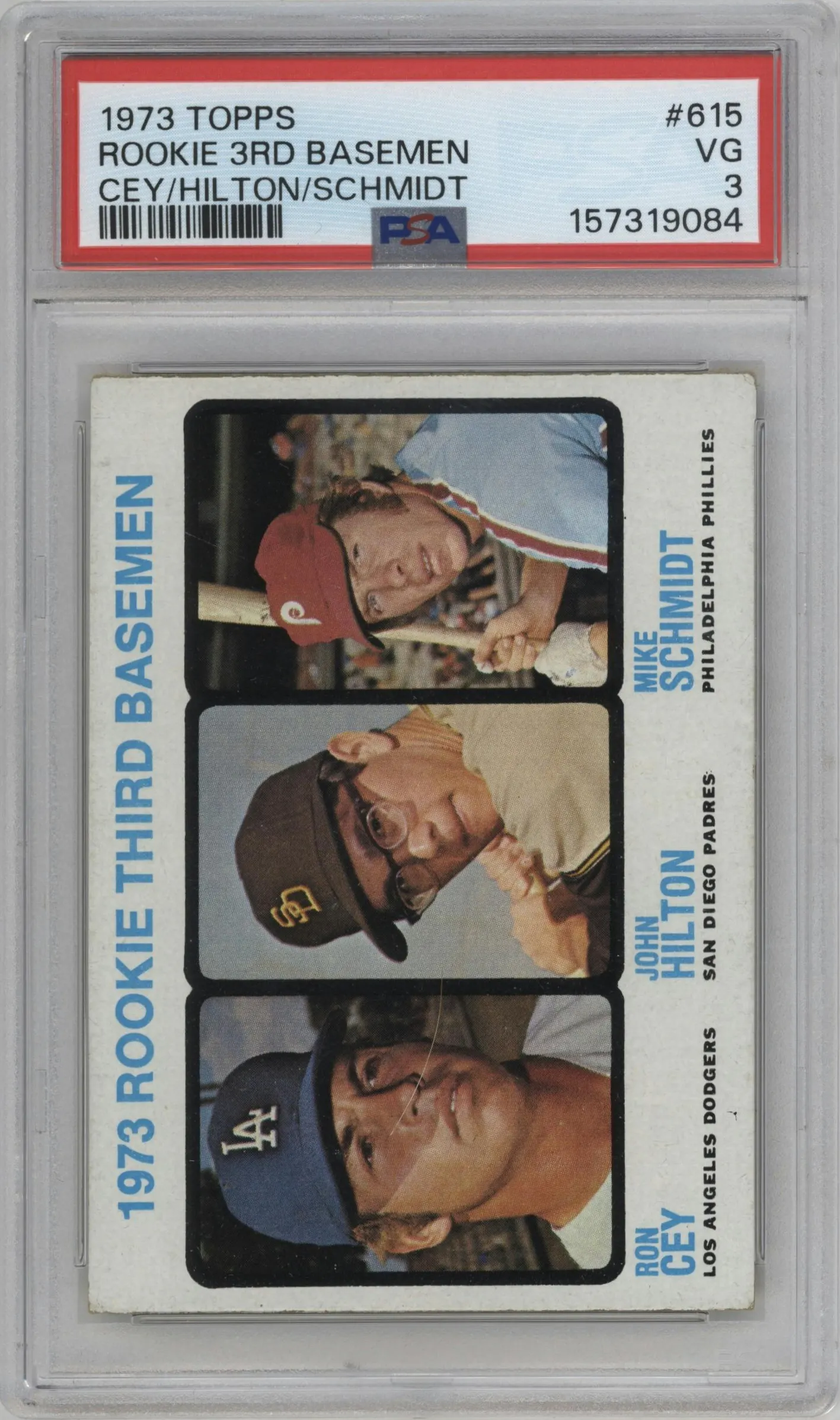 1973 Topps Ron Cey/John Hilton/Mike Schmidt PSA VERY GOOD 3 #615 PSA 3
