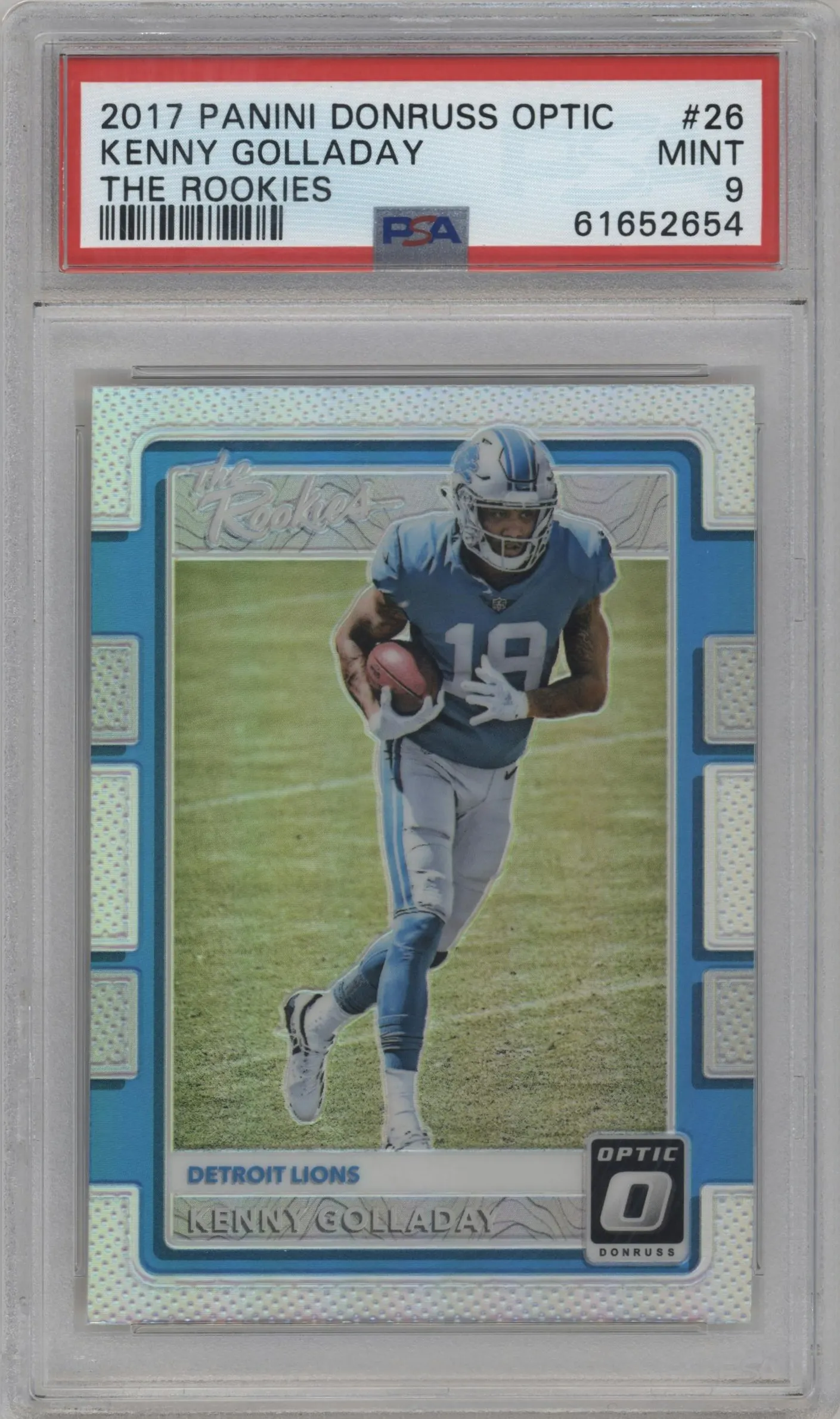 2017 Panini Donruss Optic The Rookies Kenny Golladay #26 PSA 9