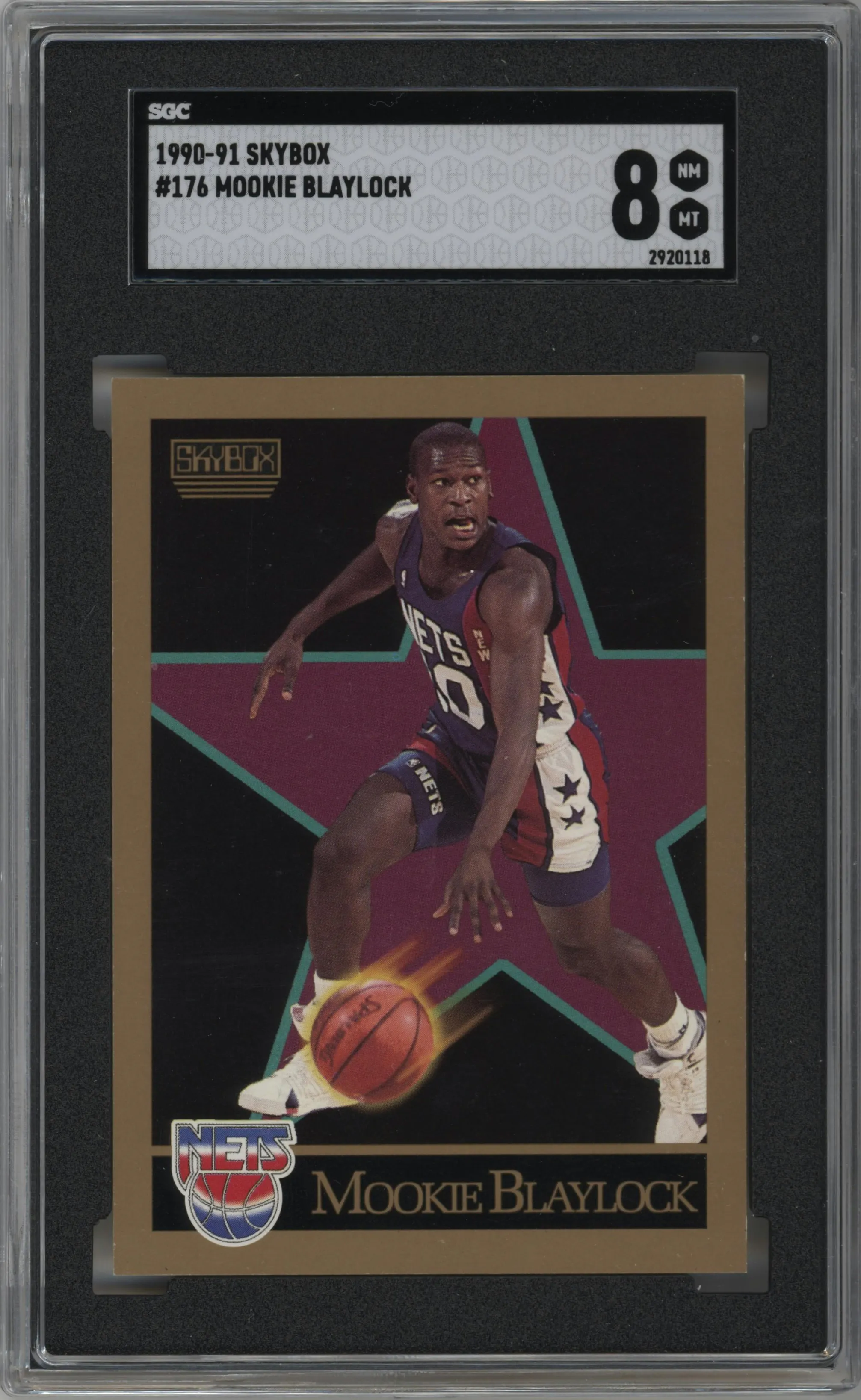 1990 SkyBox Mookie Blaylock #176 SGC 8