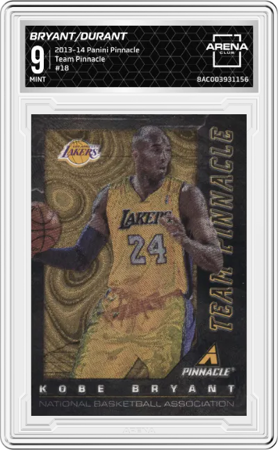 2013 Panini Pinnacle Team Pinnacle Kobe Bryant/Kevin Durant #18 ARENA CLUB 9