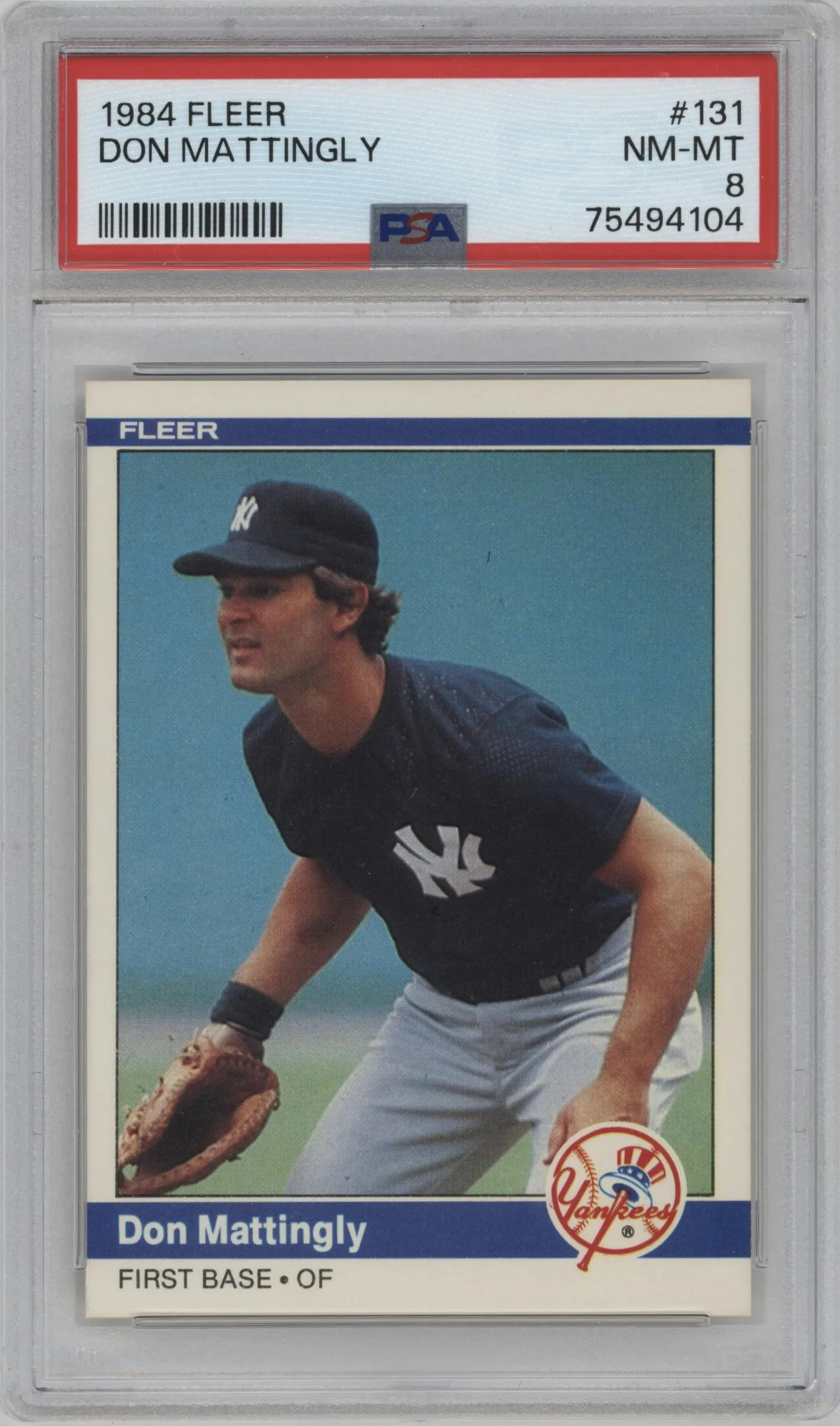 1984 Fleer Don Mattingly #131 PSA 8