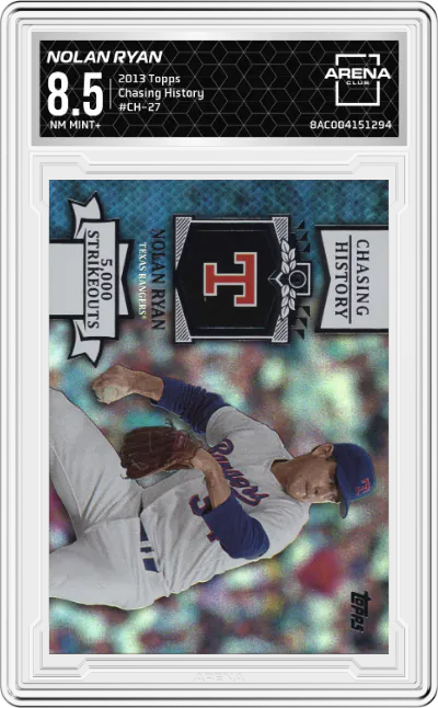 2013 Topps Chasing History Nolan Ryan #CH-27 ARENA CLUB 8.5