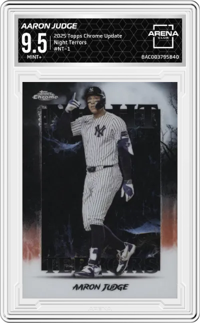 2025 Topps Chrome Update Night Terrors Aaron Judge ARENA CLUB 9.5