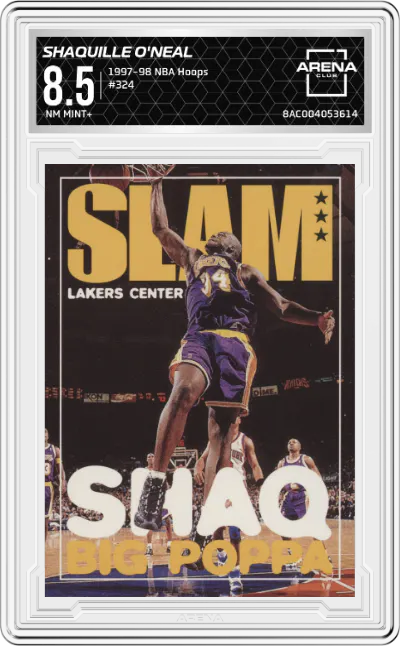 1997 NBA Hoops Shaquille O'Neal #324 ARENA CLUB 8.5