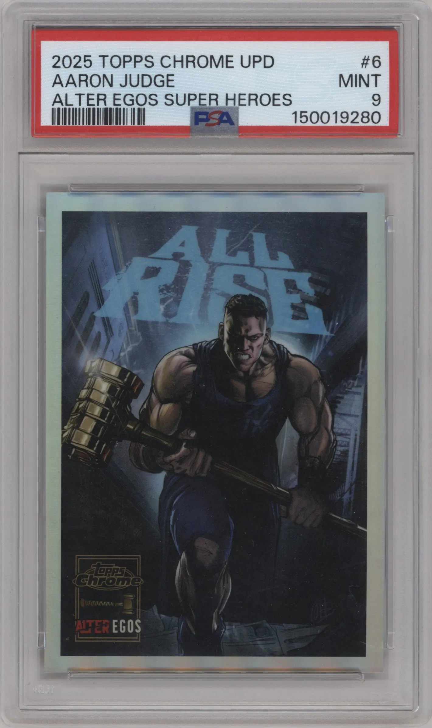 2025 Topps Chrome Update Alter Egos Aaron Judge #AE-6 PSA 9